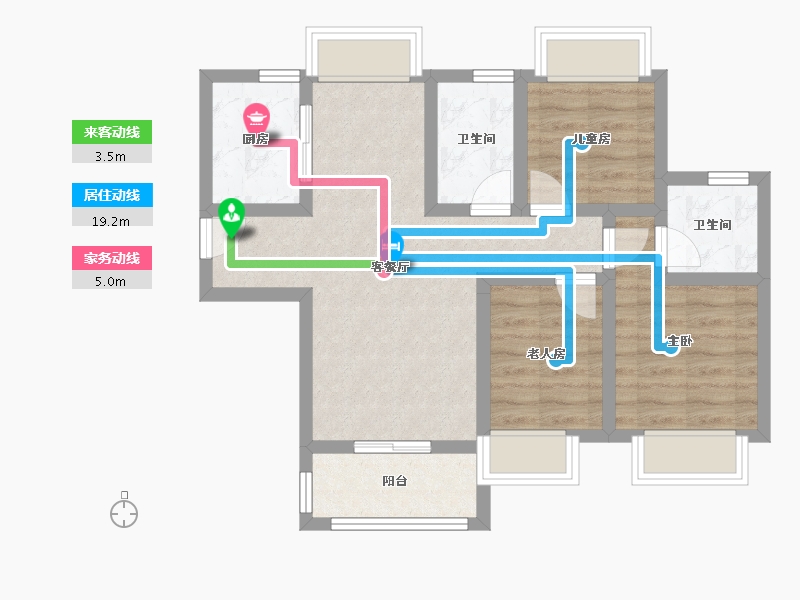 广东省-深圳市-保利悦公馆-63.20-户型库-动静线