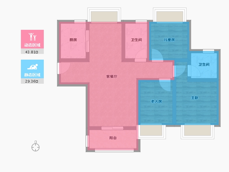 广东省-深圳市-保利悦公馆-63.20-户型库-动静分区