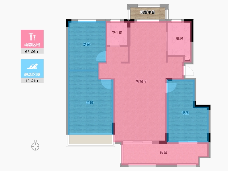 安徽省-六安市-名邦学府-98.64-户型库-动静分区