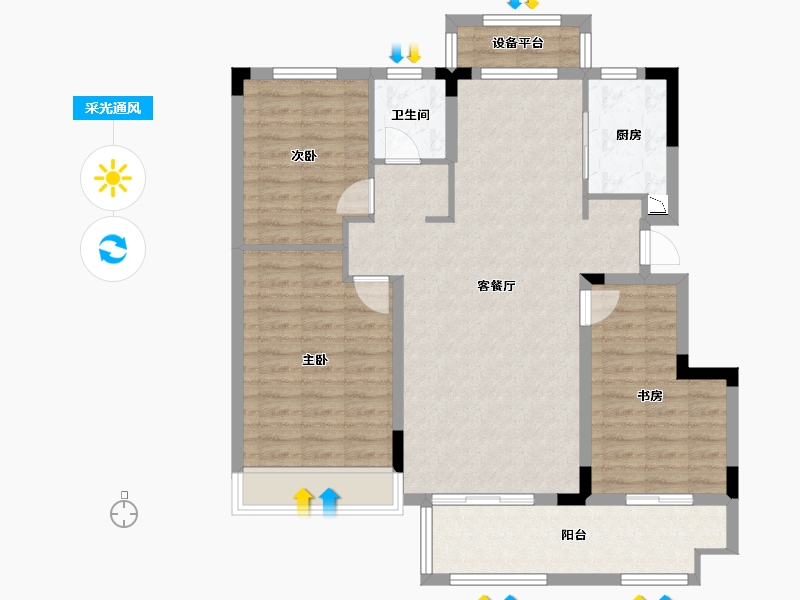 安徽省-六安市-名邦学府-98.64-户型库-采光通风