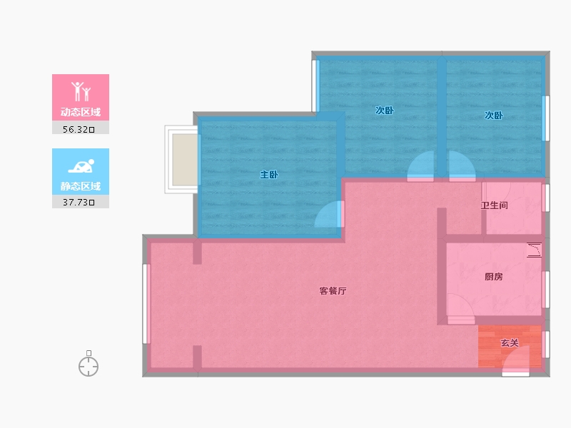 江苏省-徐州市-星港小区-83.16-户型库-动静分区