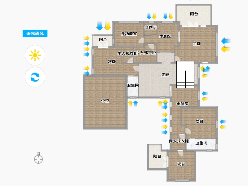 四川省-成都市-红牌楼-245.99-户型库-采光通风