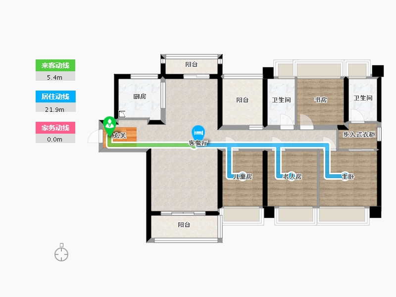 广东省-佛山市-中洲府-108.69-户型库-动静线