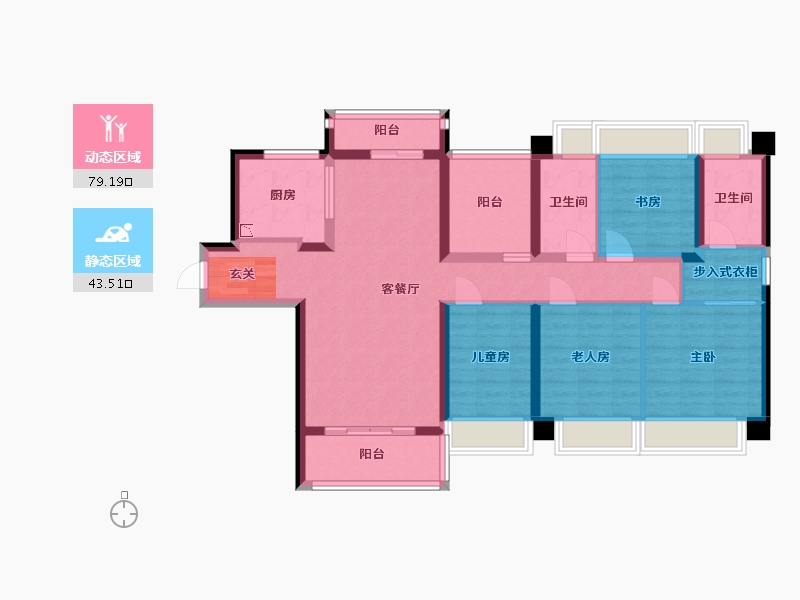 广东省-佛山市-中洲府-108.69-户型库-动静分区