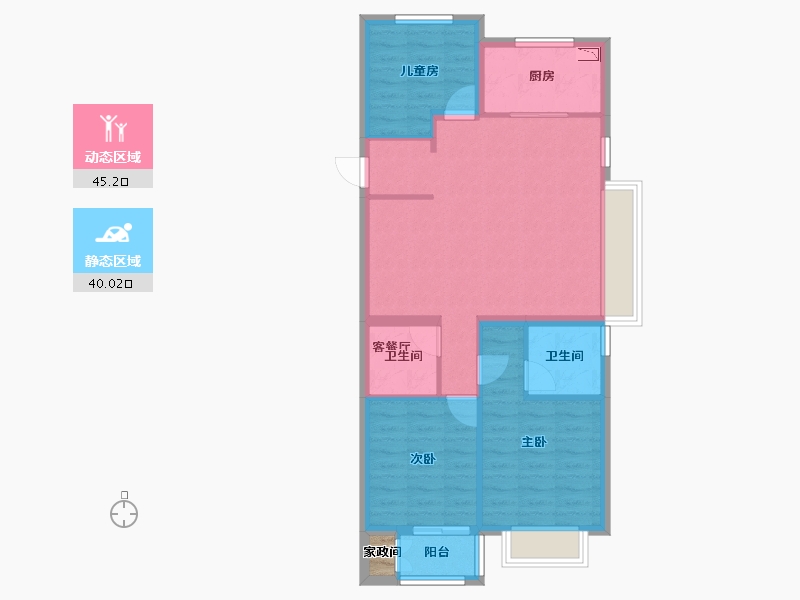 山西省-太原市-保利和光尘樾-77.26-户型库-动静分区