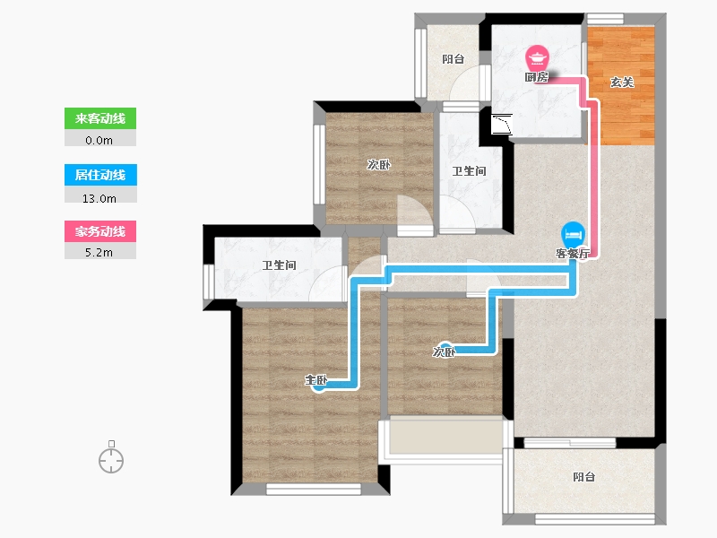 广东省-佛山市-龙光天曜-71.01-户型库-动静线