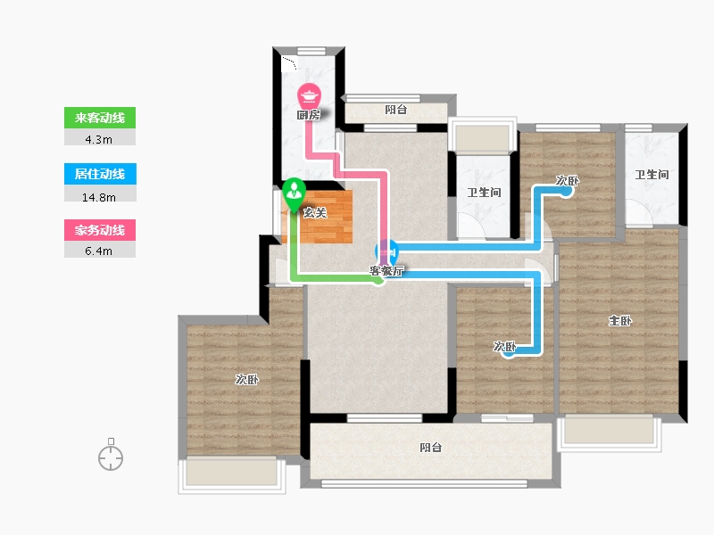 广东省-佛山市-电建地产・�吃没�府-114.79-户型库-动静线