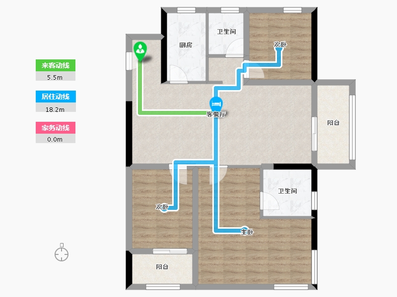 江西省-吉安市-中梁外滩公馆-91.20-户型库-动静线