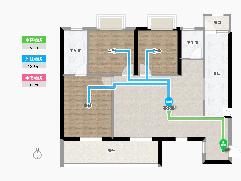 四川省-绵阳市-跃进路16号-94.69-户型库-动静线