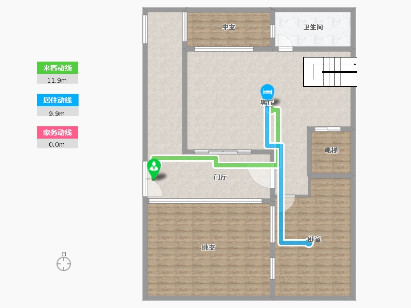 湖南省-长沙市-长沙院子-169.60-户型库-动静线