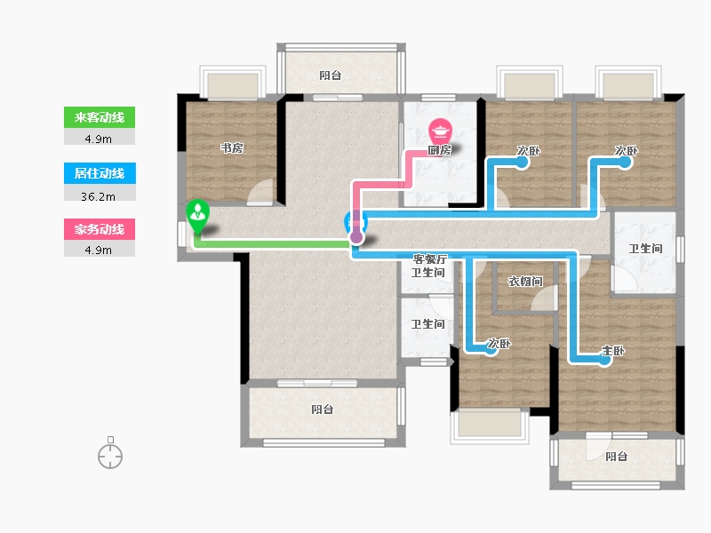 湖北省-恩施土家族苗族自治州-建始・众信・悦融湾-134.06-户型库-动静线