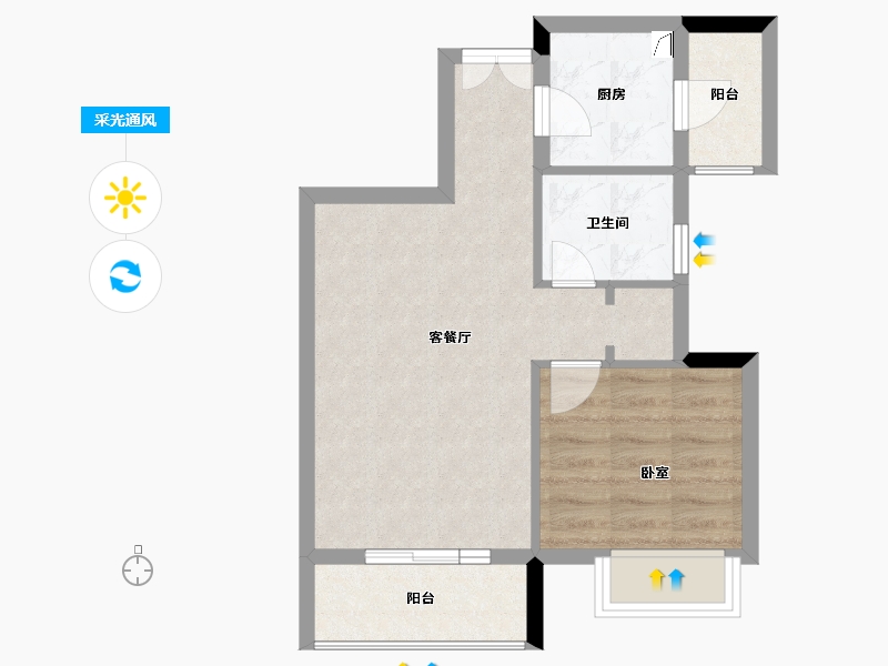 广东省-深圳市-顺和雅苑-48.46-户型库-采光通风