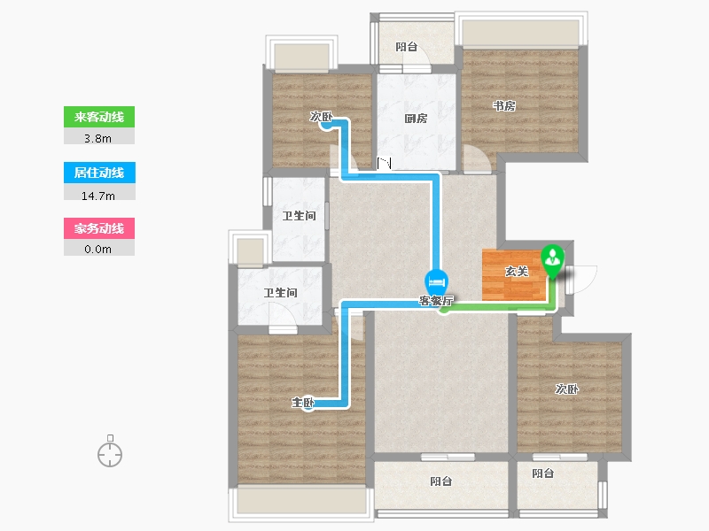 江苏省-扬州市-中信泰富锦辰-109.60-户型库-动静线