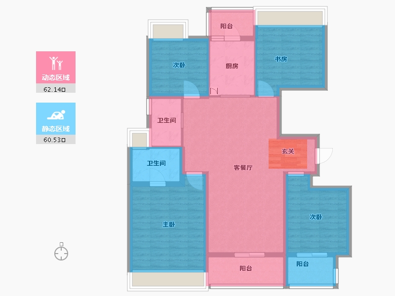 江苏省-扬州市-中信泰富锦辰-109.60-户型库-动静分区