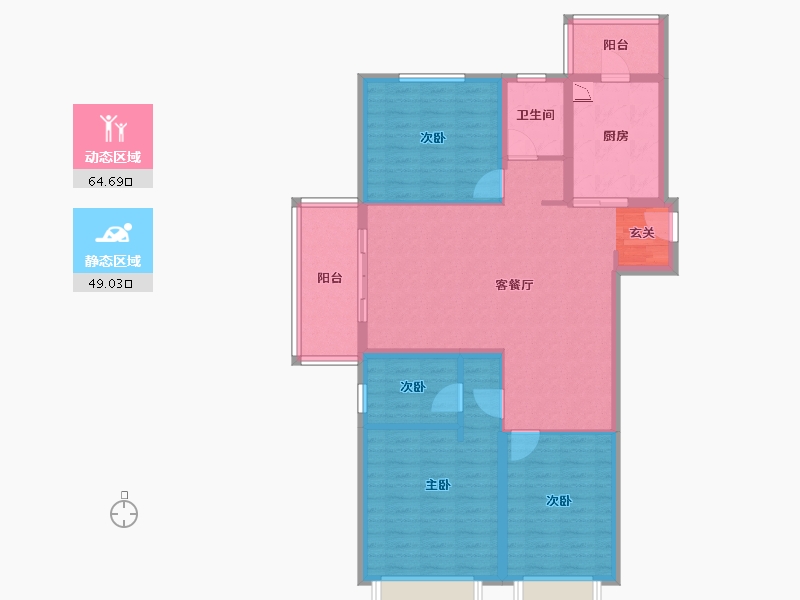 湖北省-武汉市-万科金域国际-101.88-户型库-动静分区