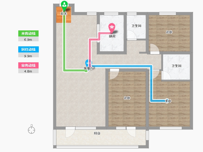 山东省-菏泽市-龙脉御府-115.00-户型库-动静线