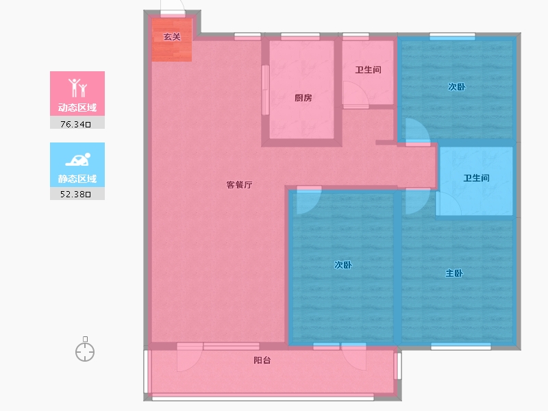 山东省-菏泽市-龙脉御府-115.00-户型库-动静分区