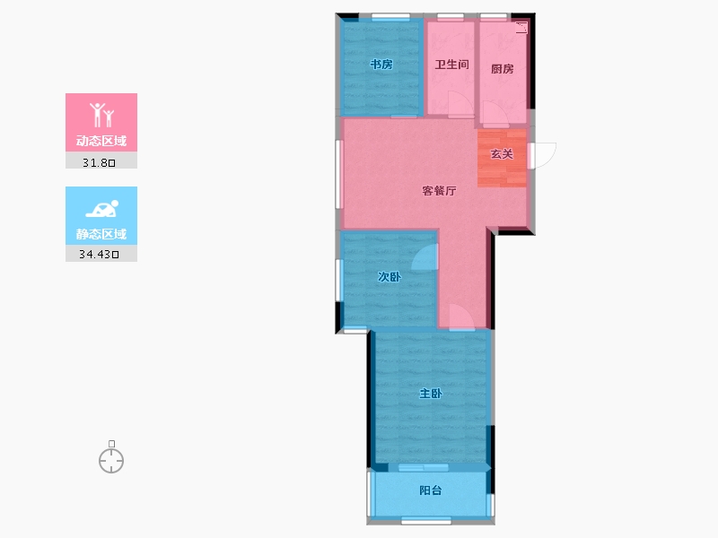 浙江省-嘉兴市-旭弘春熙苑-58.88-户型库-动静分区