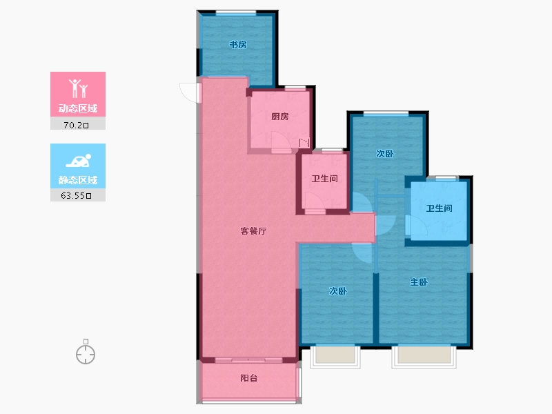 江苏省-无锡市-江阴朗诗未来街区-120.00-户型库-动静分区