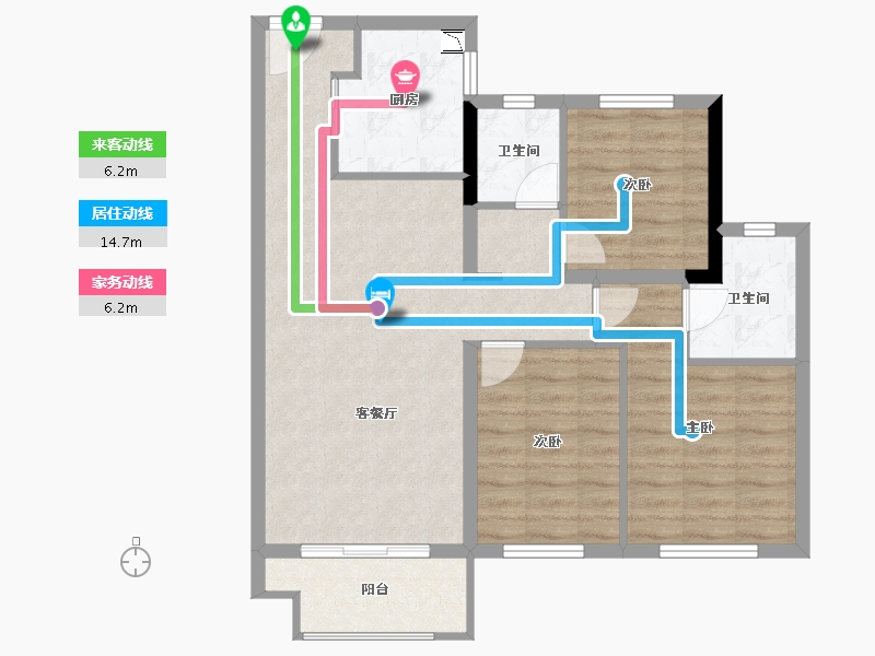 黑龙江省-哈尔滨市-绿地・东北亚国博城-80.53-户型库-动静线