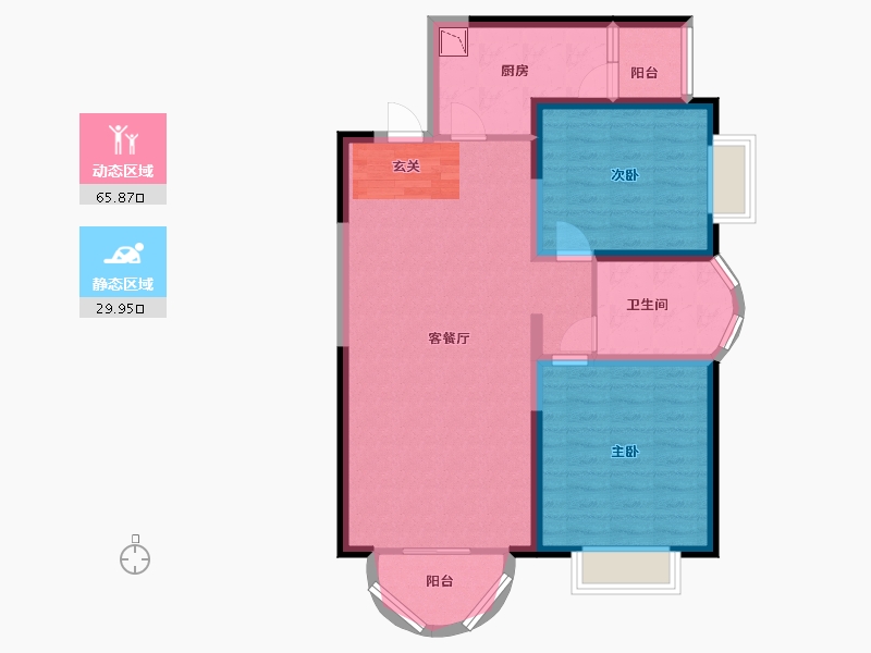 上海-上海市-外滩豪景苑-86.17-户型库-动静分区