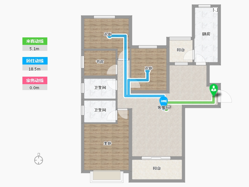 湖南省-长沙市-恒大悦湖商业广场-113.60-户型库-动静线