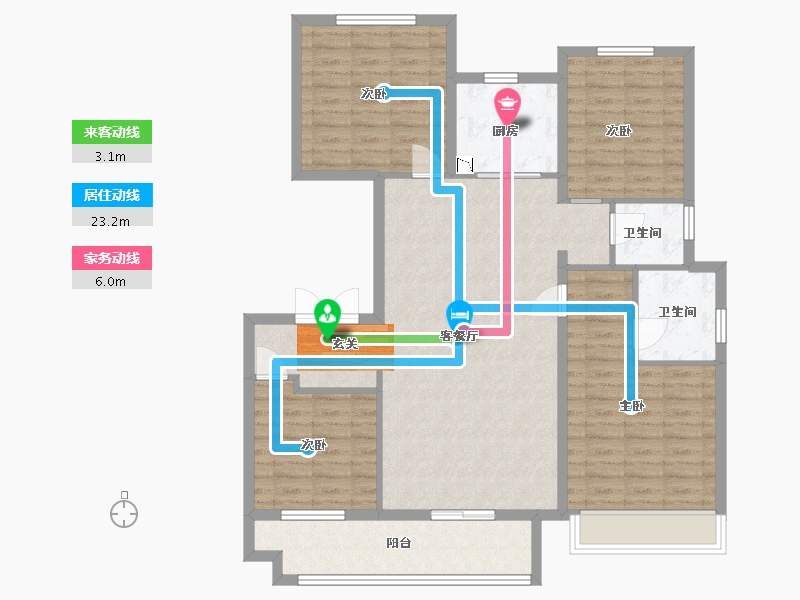 山东省-临沂市-府佑书院-113.50-户型库-动静线