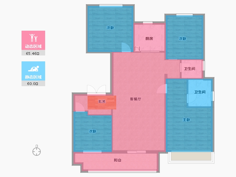 山东省-临沂市-府佑书院-113.50-户型库-动静分区