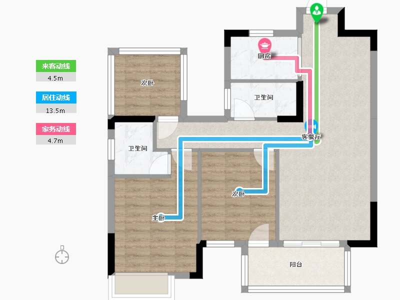 广西壮族自治区-南宁市-兴进珺府-77.32-户型库-动静线