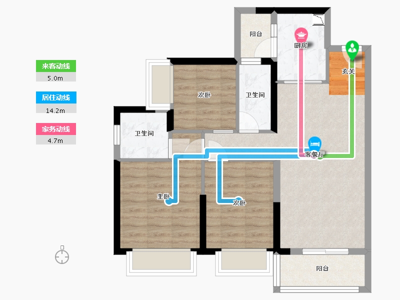 广东省-江门市-方圆・云山诗意（新会）-73.95-户型库-动静线