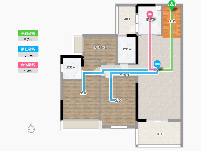 广东省-湛江市-碧桂园公园首府-99.94-户型库-动静线