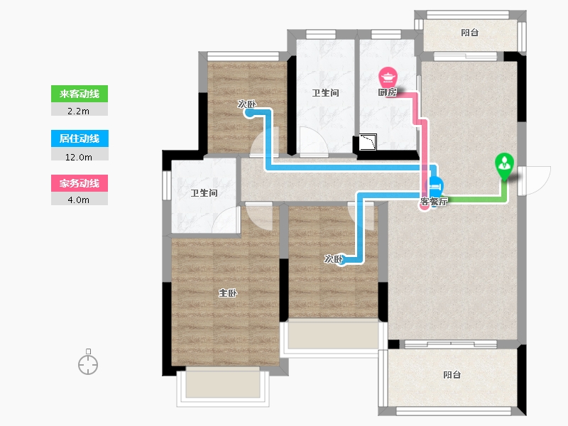 广东省-珠海市-招商雍华府-75.84-户型库-动静线