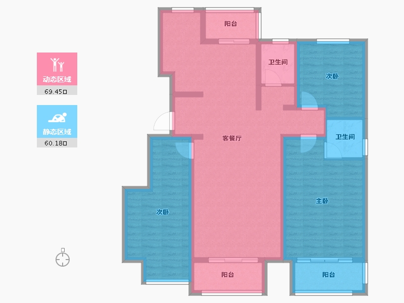 河南省-驻马店市-北湖壹号-116.18-户型库-动静分区