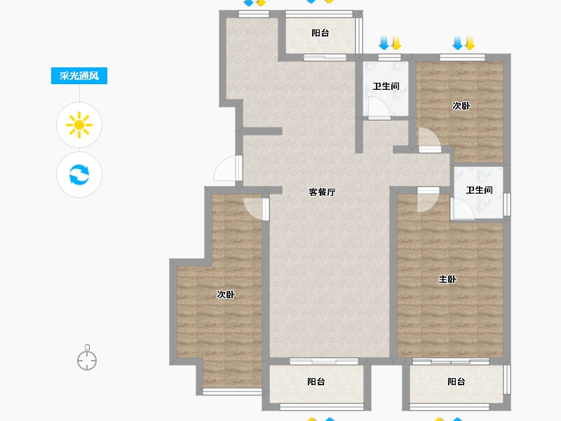 河南省-驻马店市-北湖壹号-116.18-户型库-采光通风