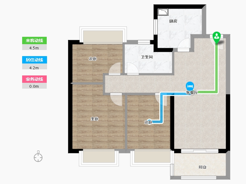 山东省-烟台市-水沐雍荣府-71.20-户型库-动静线