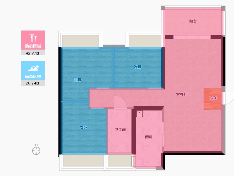 广东省-湛江市-博达峰境-67.80-户型库-动静分区