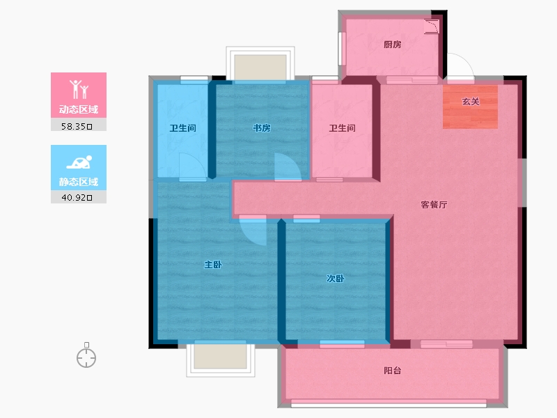 江西省-九江市-赣电荣府-88.00-户型库-动静分区