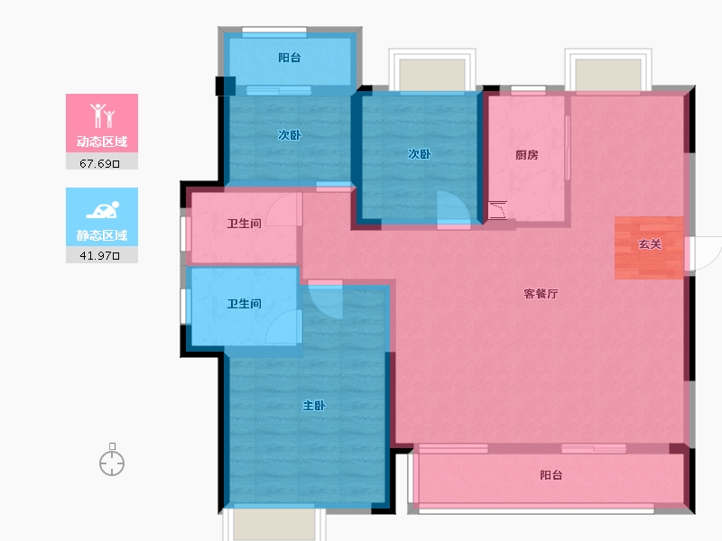 江西省-九江市-赣电荣府-97.55-户型库-动静分区