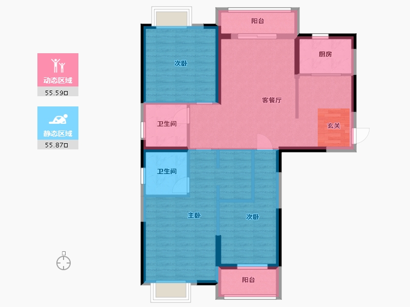 湖北省-武汉市-城投秀水青城-100.22-户型库-动静分区