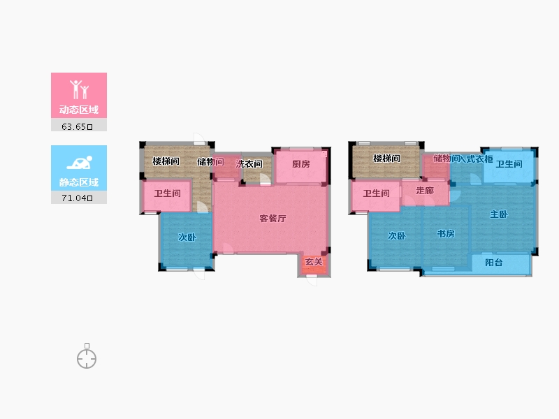 浙江省-衢州市-蓝城・春风江山・烟霞山居-143.99-户型库-动静分区