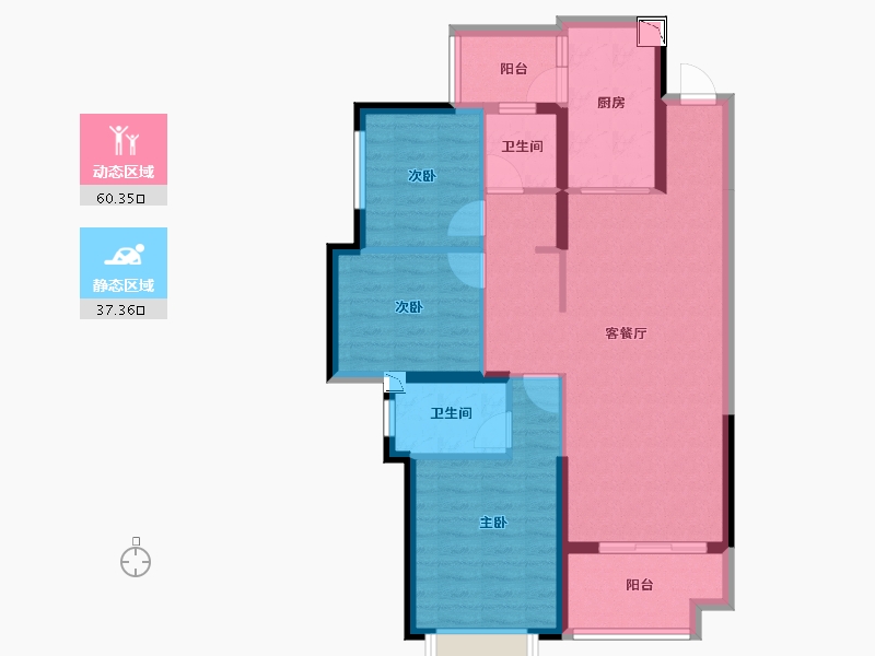 四川省-成都市-恒大未来城-87.02-户型库-动静分区