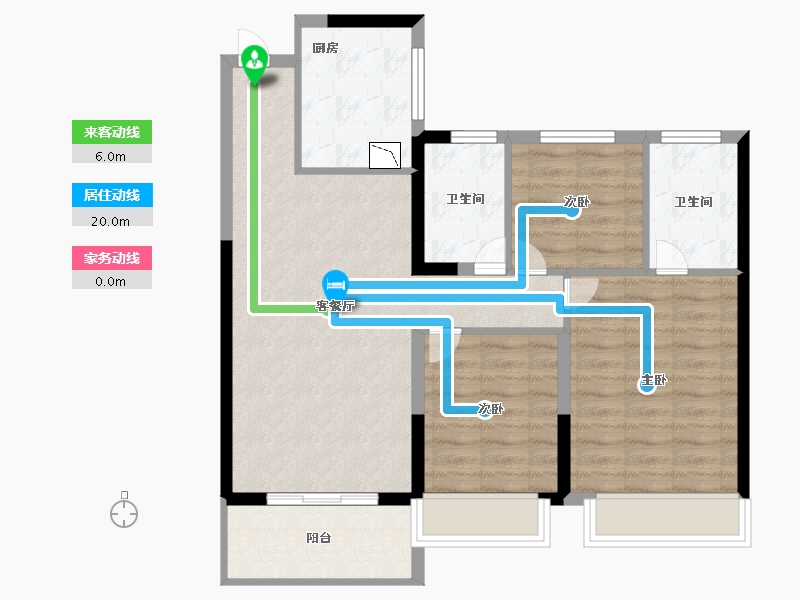 江苏省-南京市-仁恒城市星光-80.01-户型库-动静线