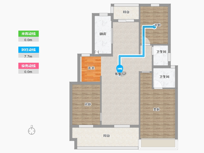 河南省-南阳市-方城・中梁首府-101.46-户型库-动静线