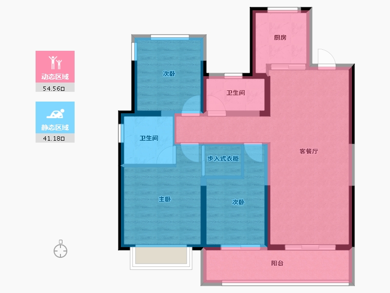 浙江省-温州市-融创翡翠海岸城-85.11-户型库-动静分区