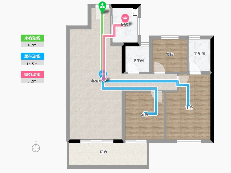 湖南省-长沙市-中国铁建・京师�Z台-82.90-户型库-动静线