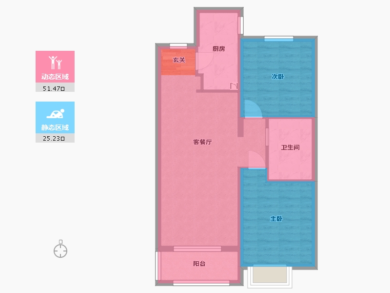 河北省-廊坊市-融创・时代壹号-68.68-户型库-动静分区