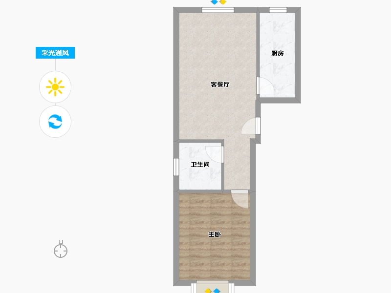 河南省-郑州市-西湖春天-48.75-户型库-采光通风