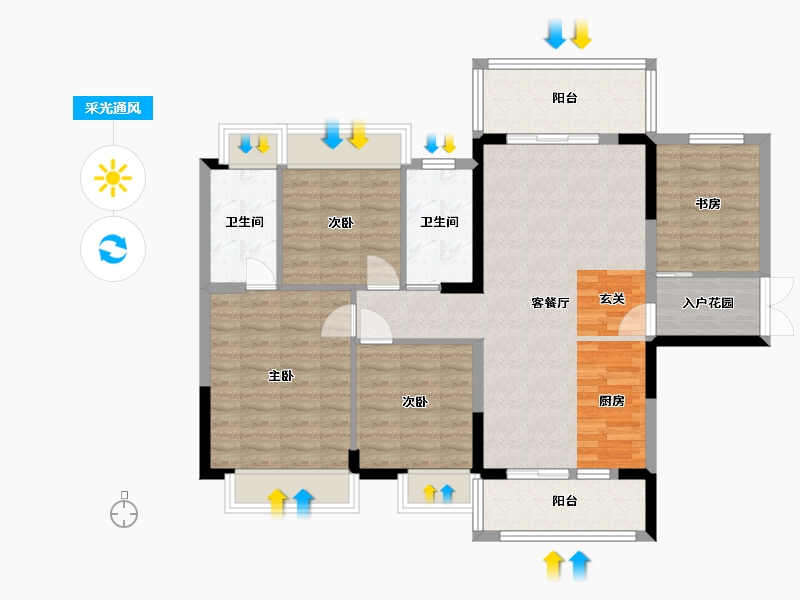 广西壮族自治区-钦州市-浦北晨华城市广场-99.59-户型库-采光通风