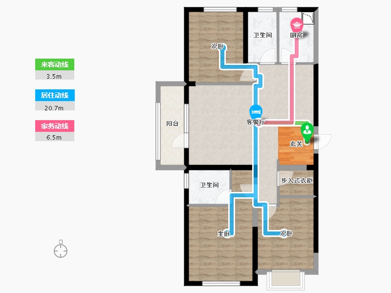 湖北省-武汉市-兰亭大境-91.27-户型库-动静线