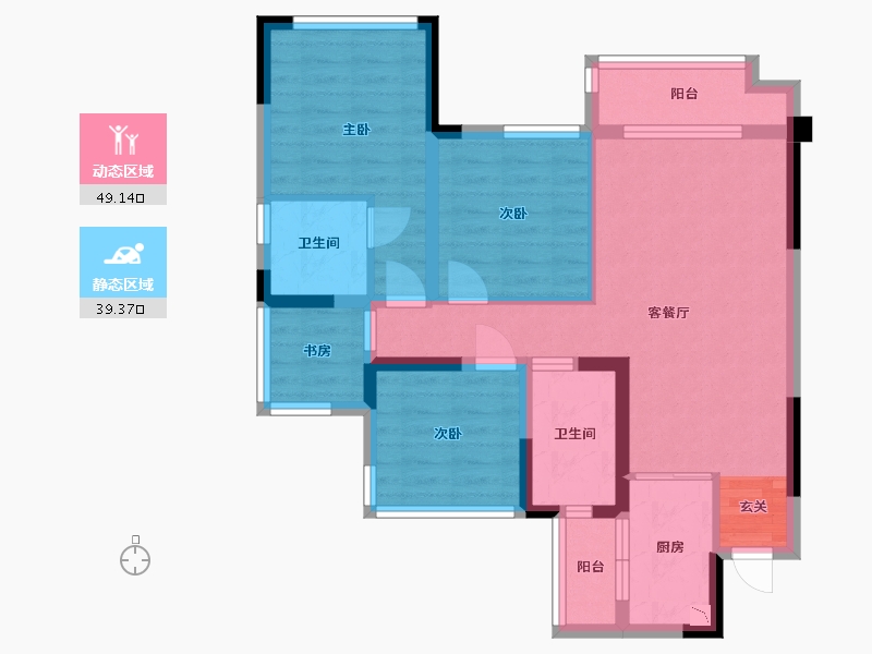 四川省-达州市-蓝润・春风屿湖-77.46-户型库-动静分区